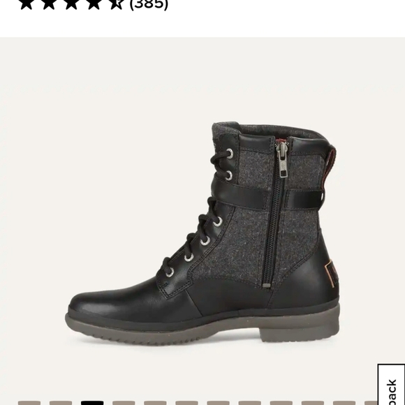 ❄️ UGG Waterproof Brown Leather Lace-Up Combat Boots With Sherpa Lining Size 9.5 - Picture 8 of 9